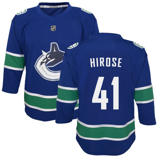 Akito Hirose Vancouver Canucks Youth Replica Jersey - Blue